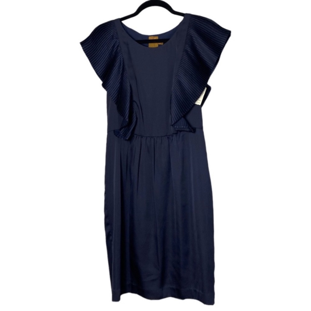 NWT Ali-ro Ink Navy Wing-Sleeve Knee Length Dress Formal  Office Dress 6
